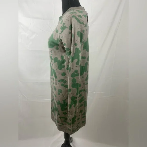 Marc Jacobs Oil Drop Wool Sweatshirt Dress in Granite Multi. Size Small - Picture 4 of 5